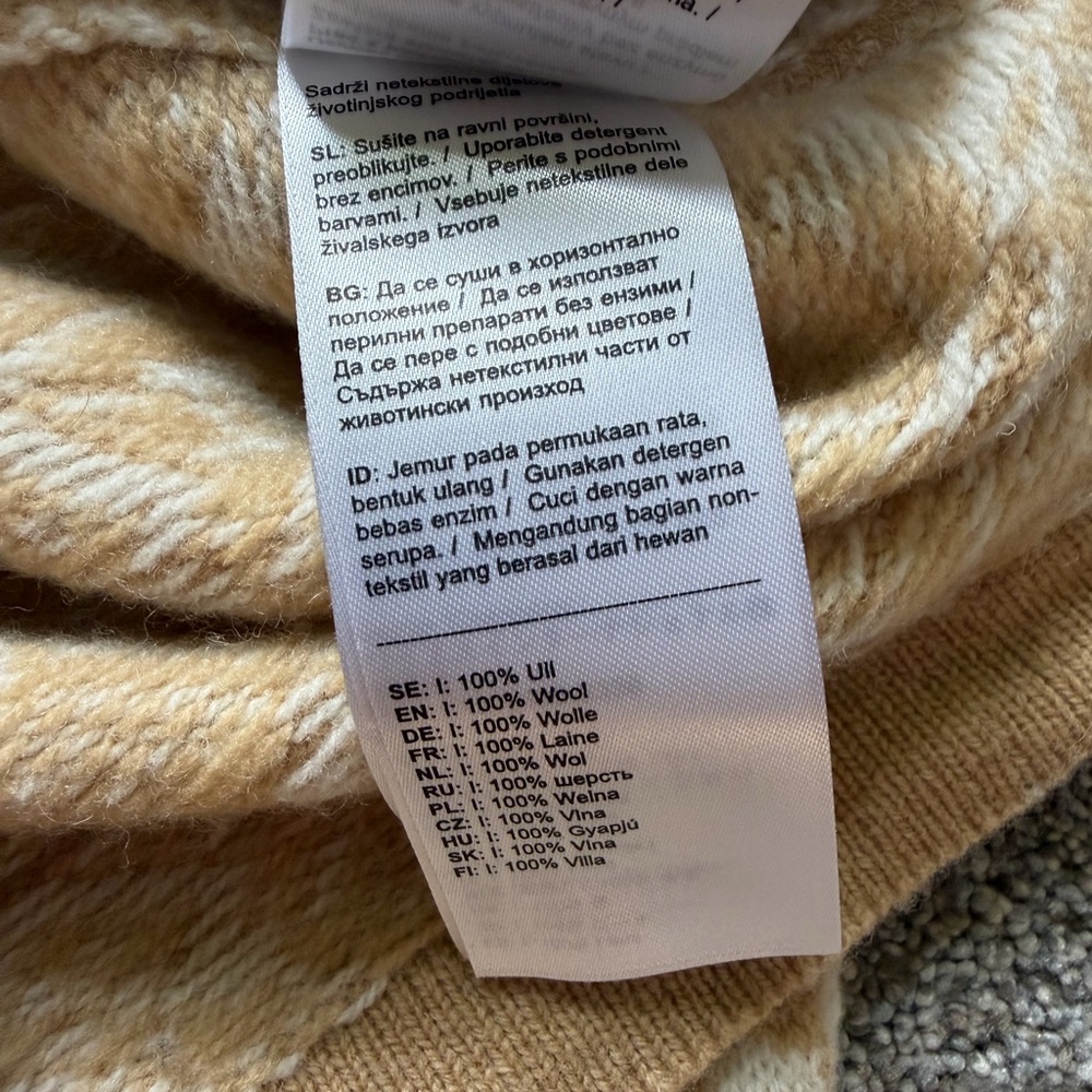 Fjallraven Snow Cardigan W in Dune Beige Yellow Size XS Wool Full Zip - Picture 13 of 16